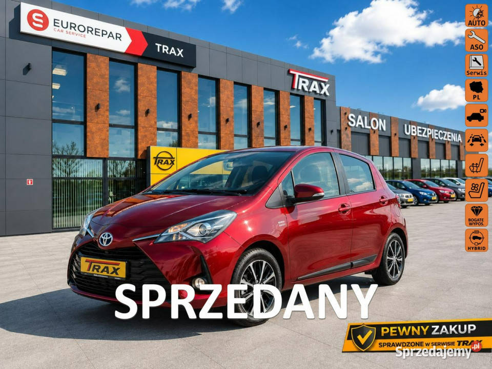 Toyota Yaris Samochód bezwypadkowy w bogatej gniazdo USB Łódź