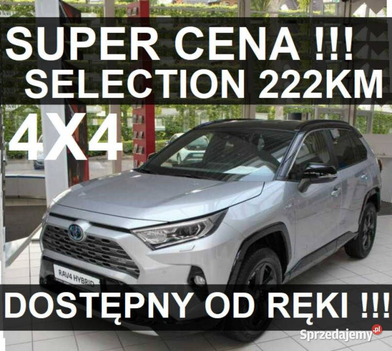 Toyota RAV4 Selection 4x4 222 Hybryda Super elektrochrom. lusterko wst. Szczecinek sprzedam
