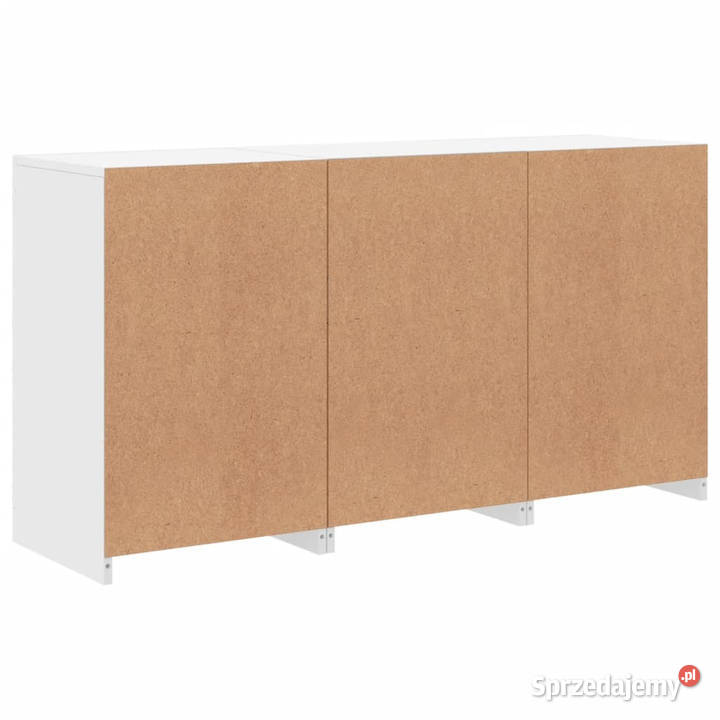 Szafka z oświetleniem LED biała 123x37x67