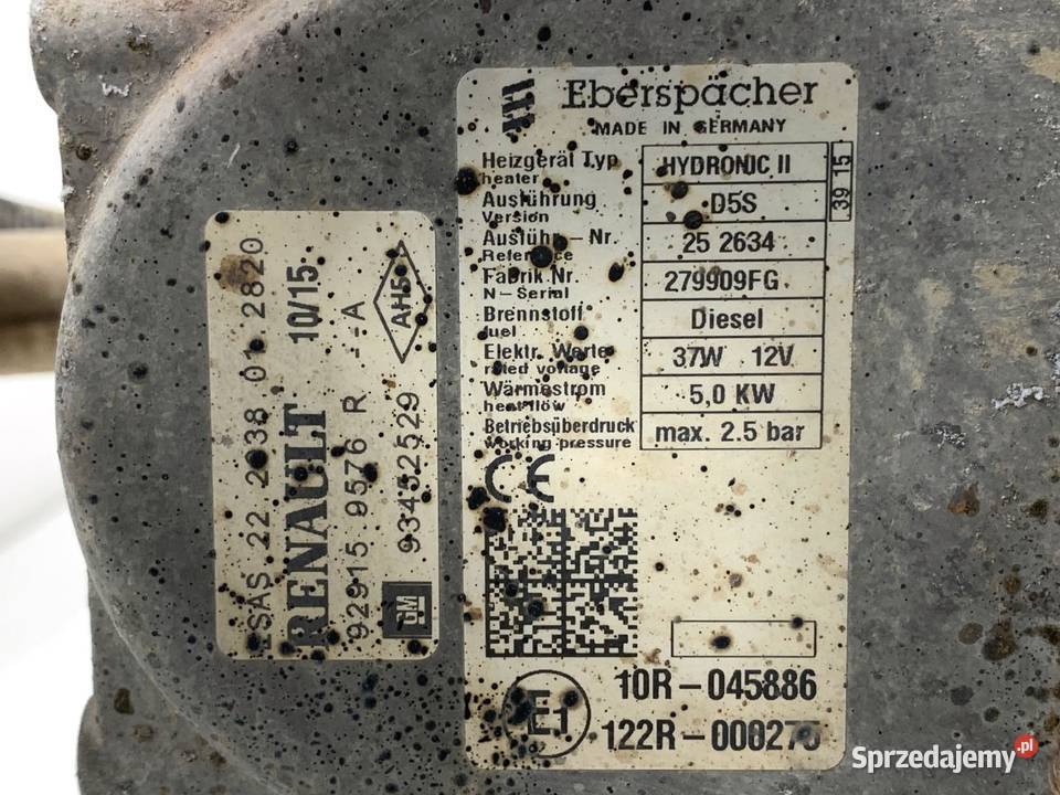 WEBASTO RENAULT TRAFIC III 929159576R Bus 16