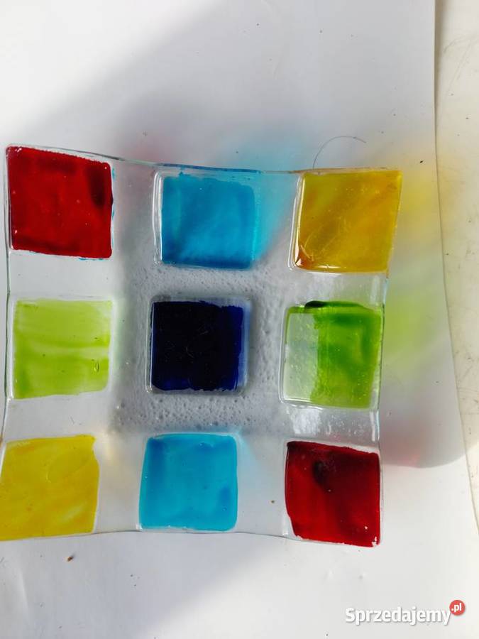 Mały talerzyk kolorowy szkło Nowy dolnośląskie Wrocław