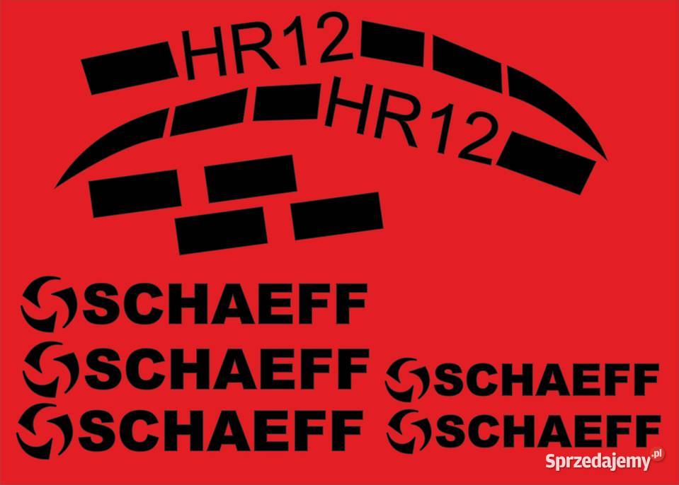 Naklejki schaeff hr 12 zamienniki Świecie