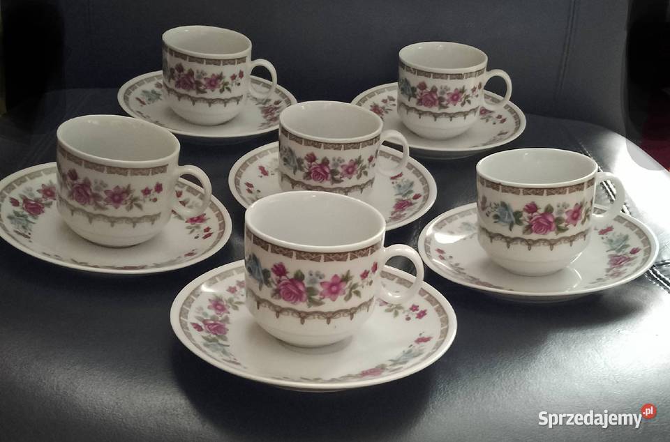 Chińskie porcelanowe filiżanki i spodki Nakło nad Notecią