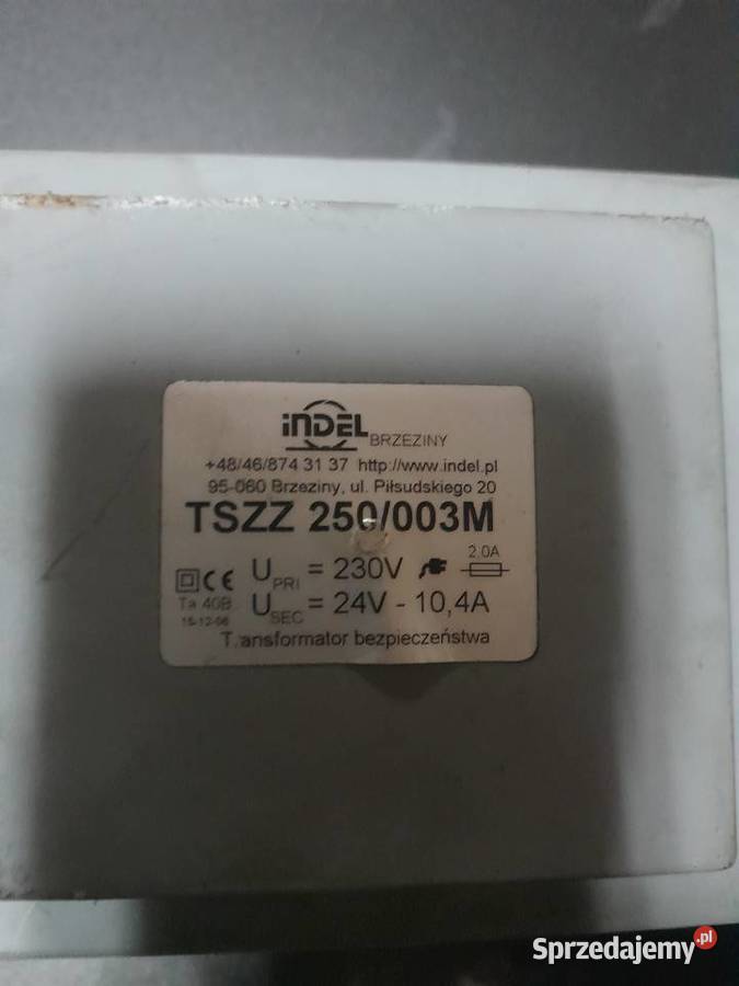 Transformator 230V 24V 104A TSZZ 230003M Pozostałe świętokrzyskie Maleszowa