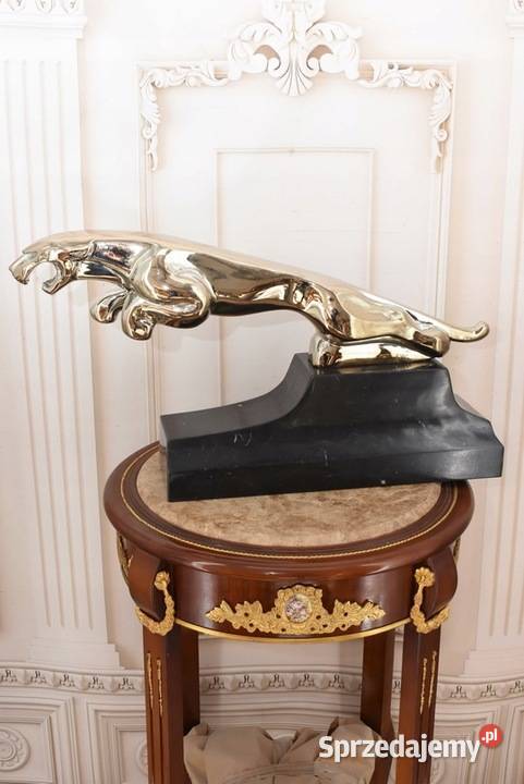 Srebrny Skaczący Jaguar Figura z Brazu Podstawa Kraków sprzedam