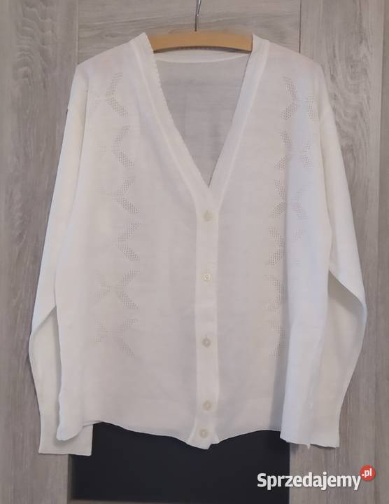 Sweter damski ROZPINANY biały Hajnówka