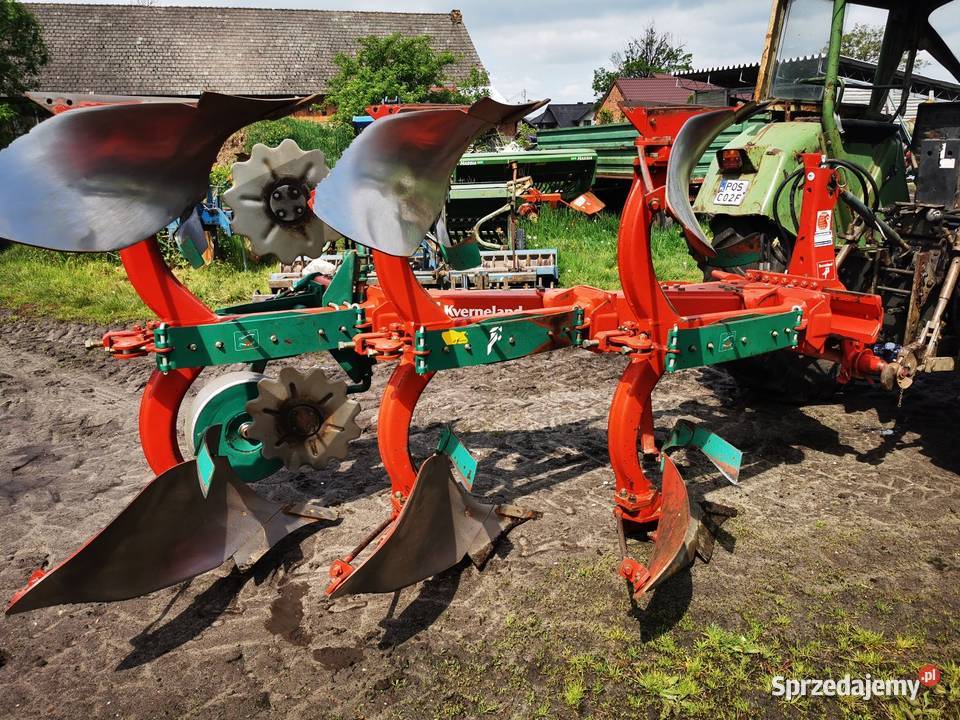 Pług Kverneland Em 85 3 skibowy obrotowy resor nieuszkodzony Pługi wielkopolskie sprzedam