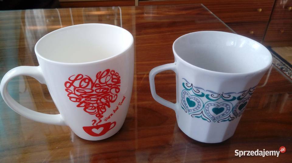 Porcelanowe kubki w serduszka Warszawa