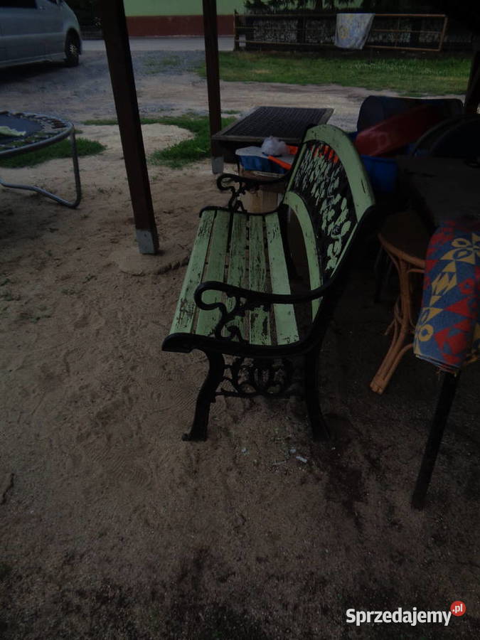 Stół i ławka żeliwodrewno Lubin