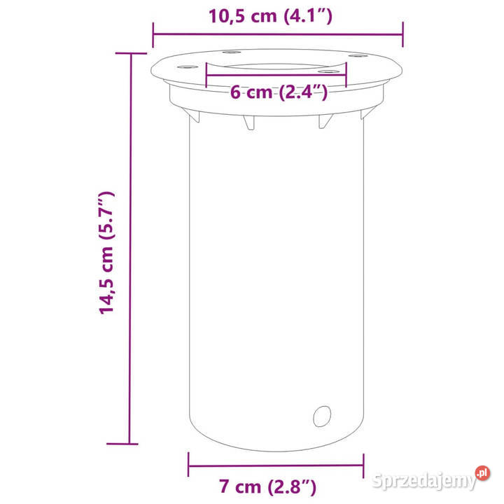Lampy najazdowe okrągłe czarne 105x105 aluminium mazowieckie