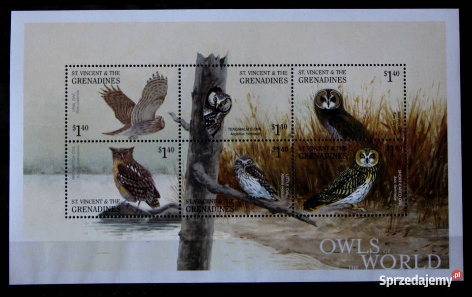 St Vincent Grenadines ptaki Filatelistyka Oborniki