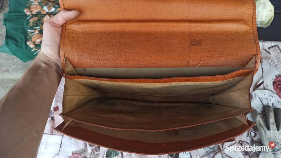 Stare skórzane torby aktówki raportówki Wieluń sprzedam