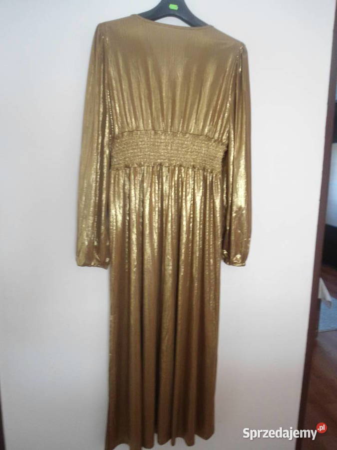 Sukienka złota xl długa Spódnice i sukienki Koszalin