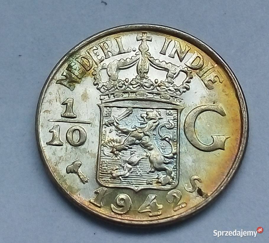 INDIE HOLENDERSKIE110 GULDENA1942 rSREBRO Legionowo