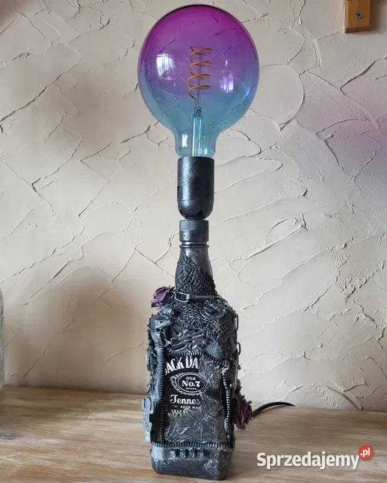 Lampa ręcznie robiona z butelki Jack Daniels Włocławek