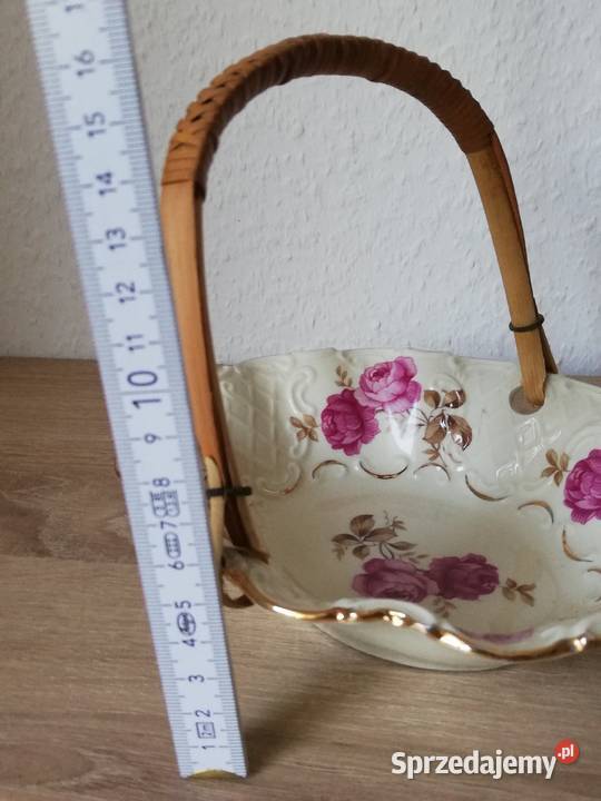 Porcelanowy koszyczek w róże Ropa sprzedam