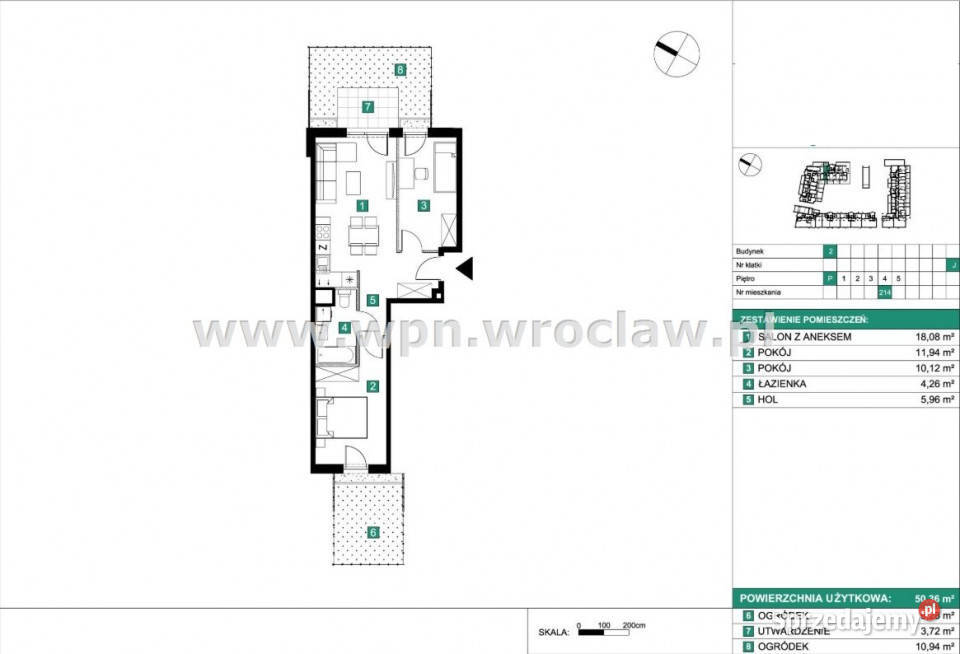 Mieszkanie Wrocław 5036 metrów 3 pokojowe