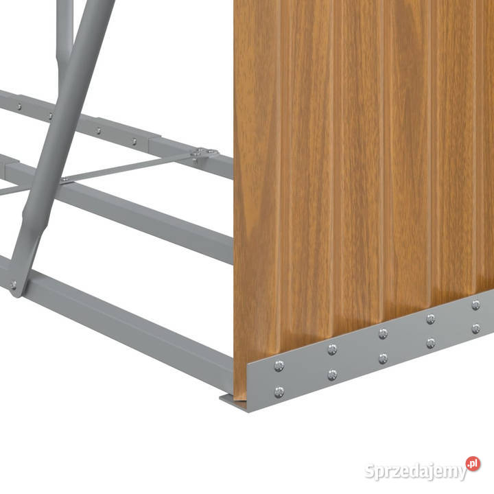 Stojak na drewno jasny brąz 180x45x100 stal Pozostałe