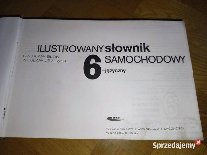 Ilustrowany słownik samochodowy 6języczny WKŁ twarda Książki naukowe i popularnonaukowe Chorzów