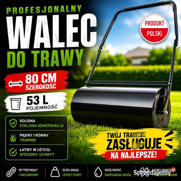 WALEC STALOWY do trawy 80 szerokości 53L Aleksandrów