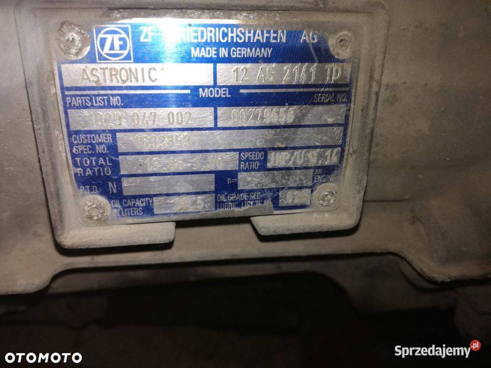 SKRZYNIA BIEGÓW AUTOMAT ASTRONIC 12 AS2141TD Skrzynie biegów manualne Osiek