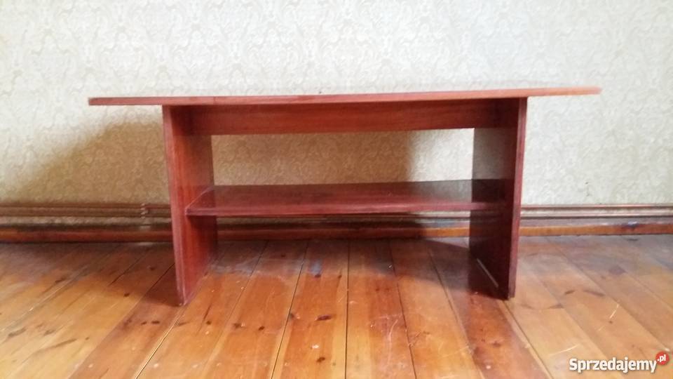 Stolik z epoki PRL wysoki połysk 049 Kościan