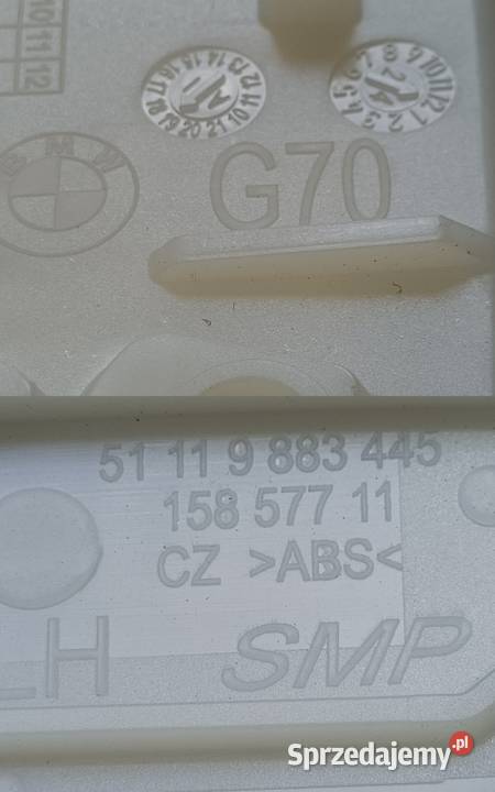 BMW 7 G70 ŚLIZG MOCOWANIE PROWADNICA ZDERZAKA Części montażowe Pleszew