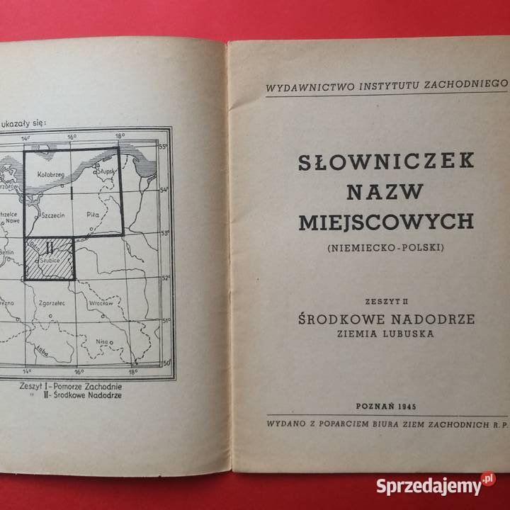 2159 Słowniczek Nazw Miejscowości Ziemi Szczecin