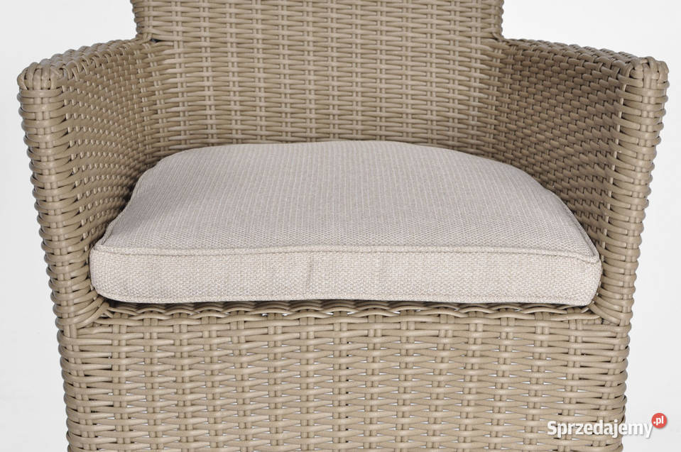 Krzesło fotel z technorattanu SONATA ciemny beż łódzkie