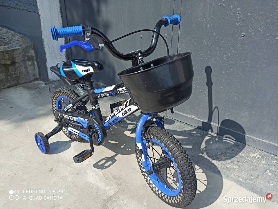 Rowerek Dziecięcy BMX 12 Kółka Boczne i Koszyk Wieliczka
