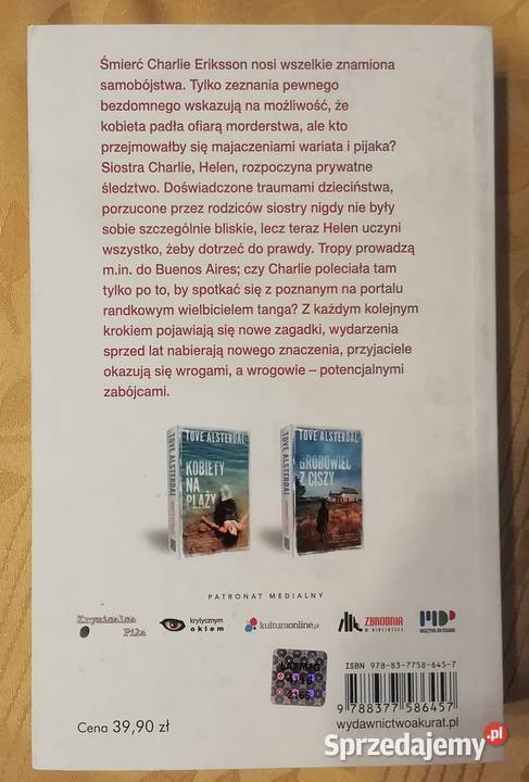 3 x szwedzka powieść kryminalna Tove Alsterdal Radom