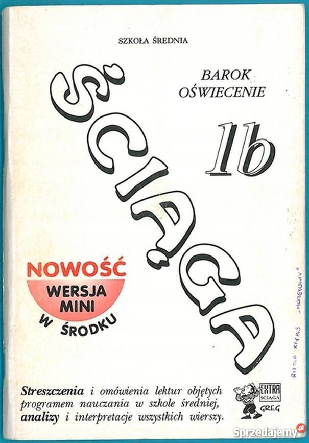 ŚCIĄGA 1B BAROK OŚWIECENIE Grudziądz