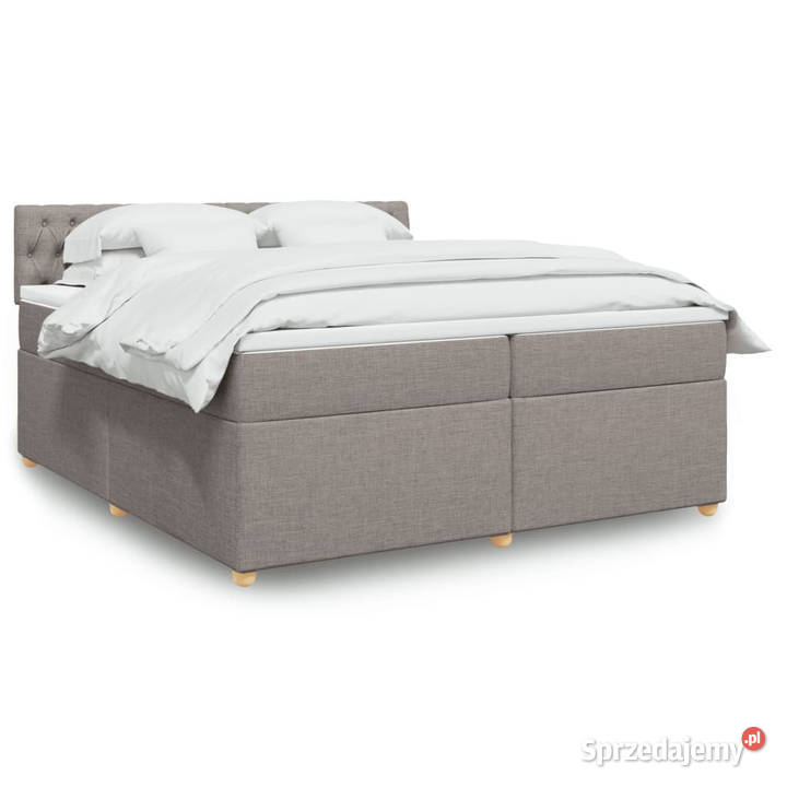 Łóżko kontynentalne z materacem taupe tkanina 200cm Warszawa sprzedam