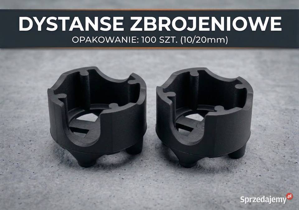 Dystanse zbrojeniowe punktowe pod pręty otulina