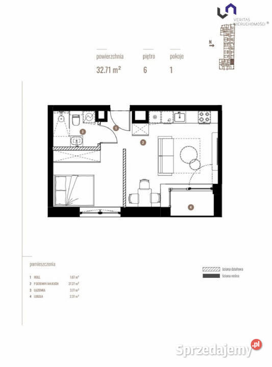 Mieszkanie 3271m2 2 pok Katowice Katowicka Piętro 6 sprzedam