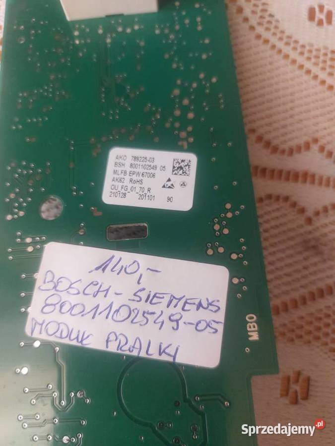 BOSCH SIEMENS 800110254905 MODUŁ PRALKI wolnostojące małopolskie Nowy Sącz