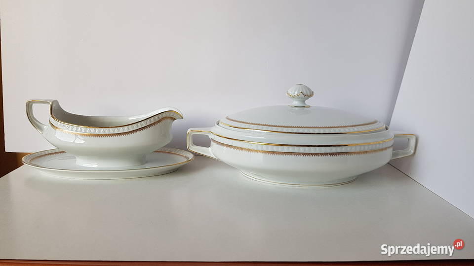 Porcelanowa sosjerka i mała waza OHME porcelana Dąbrowa Górnicza