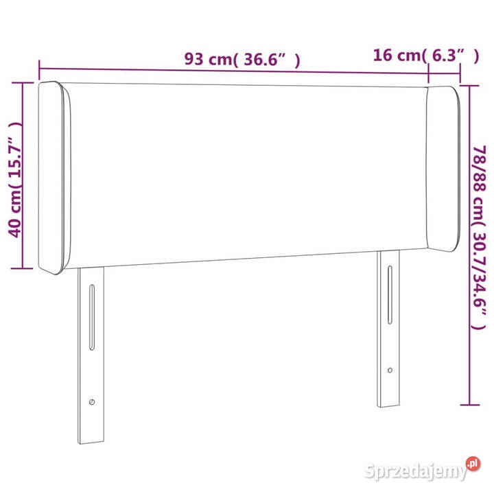 Zagłówek do łóżka z LED różowy 93x16x7888 Warszawa
