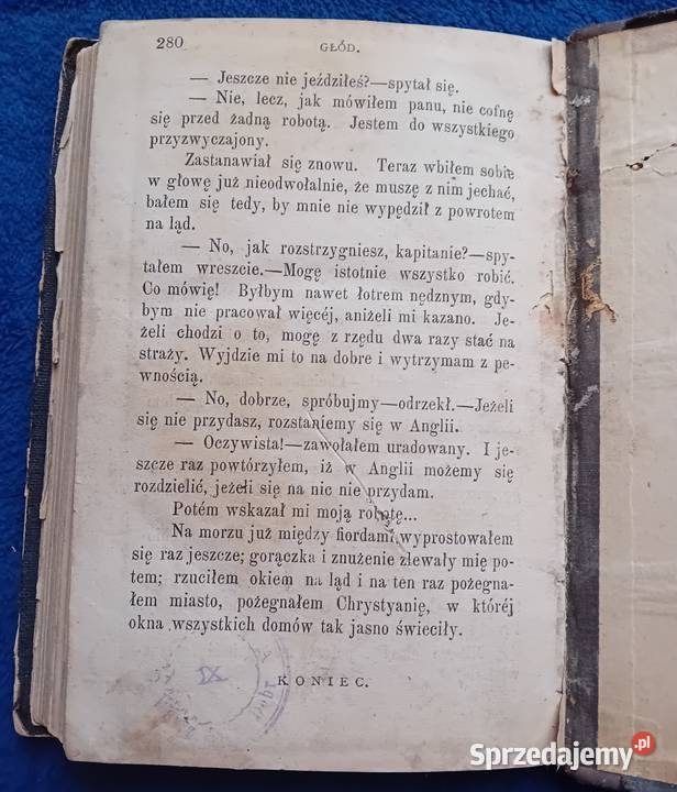 Knut Hamsun Głód Wydanie przedwojenne Półskórek Koźminek