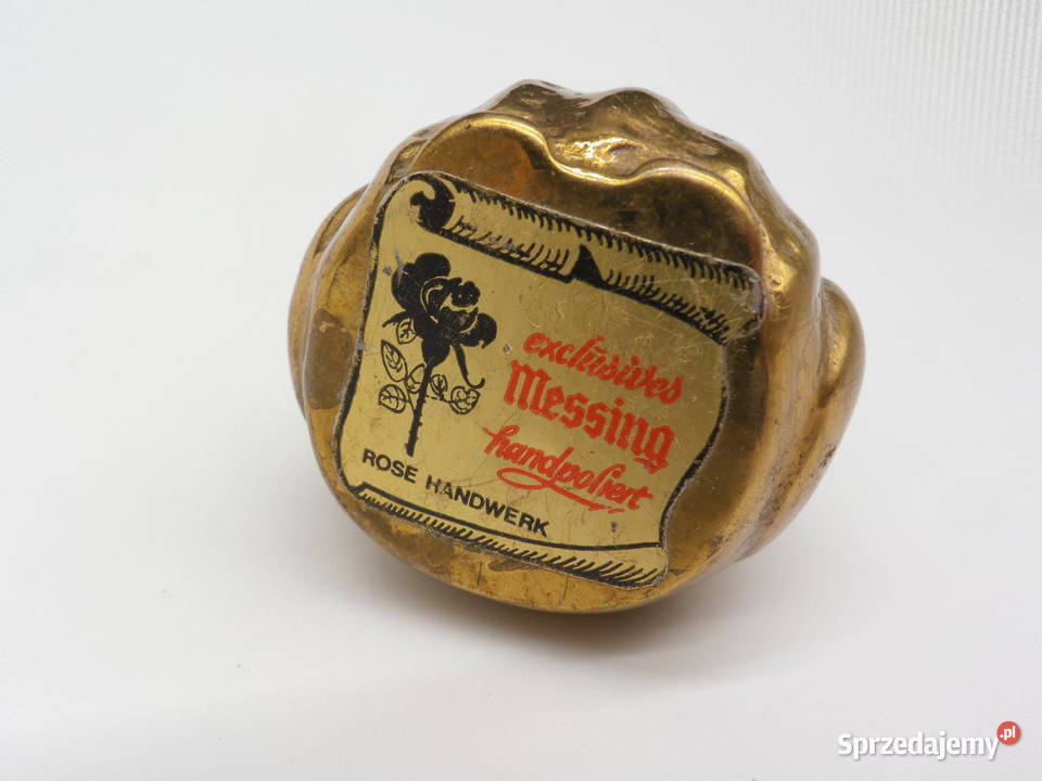 Stara Figurka Sowa Mosiądz Massiv ROSE HANDWERK Raszków