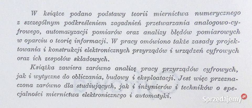 T Sowiński Cyfrowa technika pomiarowa Warszawa sprzedam