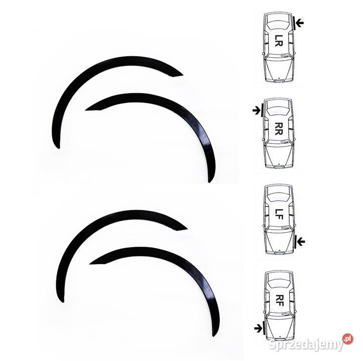 ALFA ROMEO 147 nakładki na błotnik czarny mat 4 nadkola Ostrów Wielkopolski