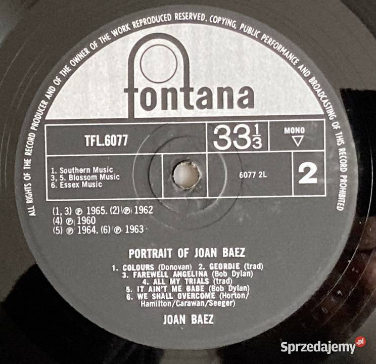 Joan Baez Portrait Of Joan Baez Szczecin