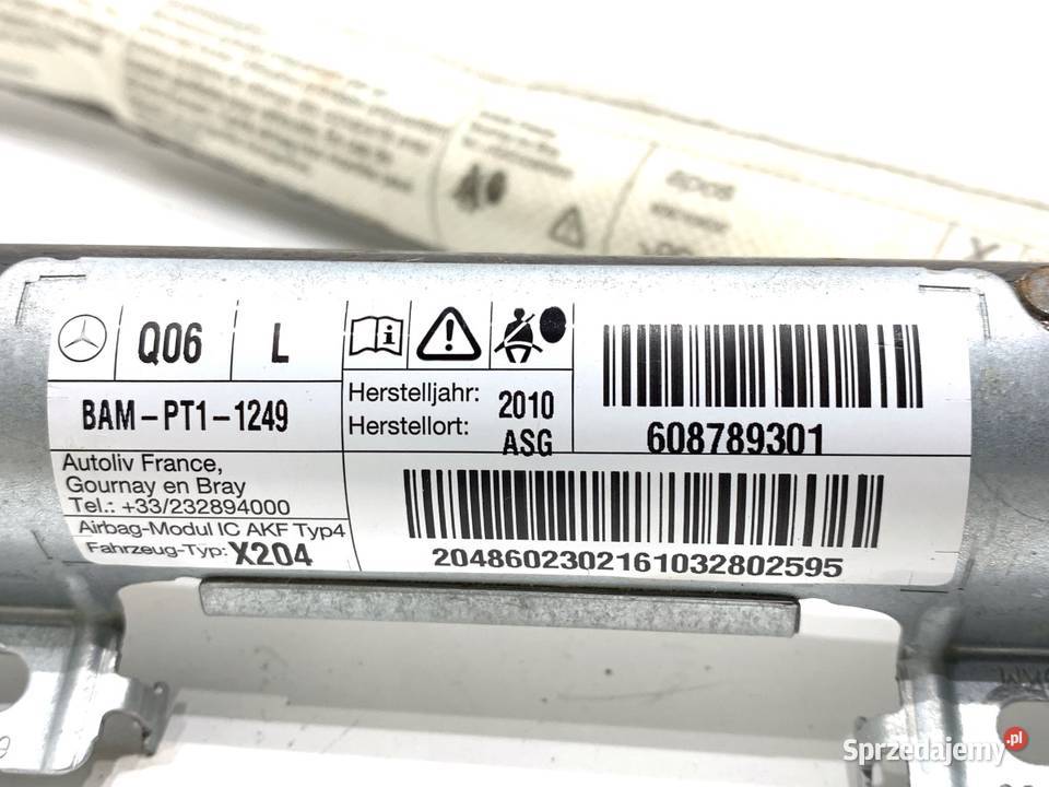 KURTYNA POWIETRZNA LEWY MERCEDES X204 2048602302 Powietrza