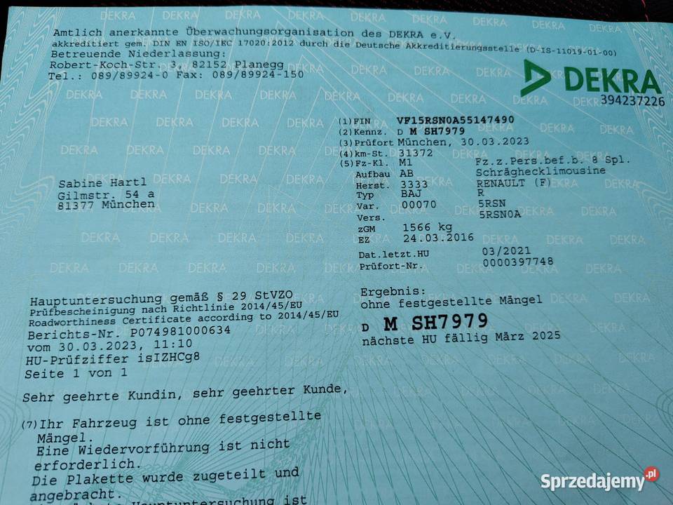 RENAULT CLIO 12 BENZYNA komputer pokładowy Leszno
