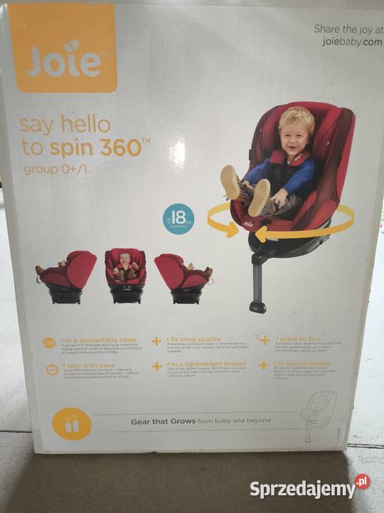 Fotelik samochodowy Joie meet spin 360 Łódź
