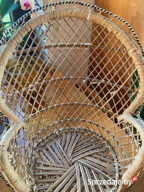 Pleciony fotel kwietnik w stylu Peacock dolnośląskie Legnica