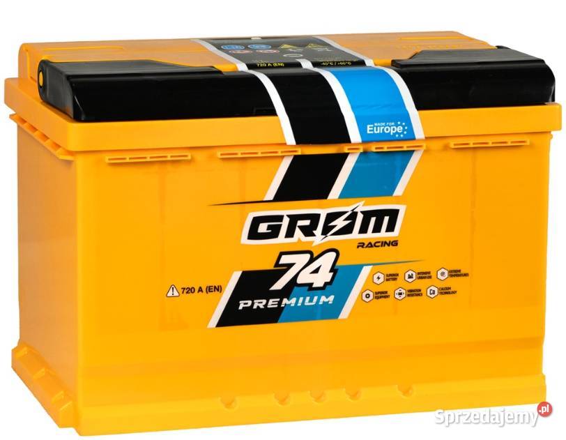 Akumulator Grom Racing 74Ah 720A NISKI PŁOCK Płock