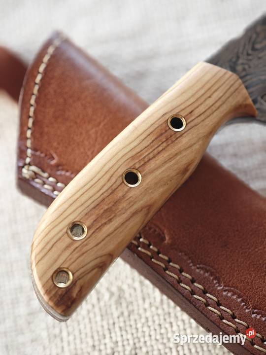 Nóż Myśliwski Damast 9Brzytwa Sport i Wypoczynek Busko-Zdrój