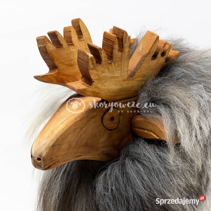 Krzesło renifer dekoracyjny szaro brązowo biały Szaflary